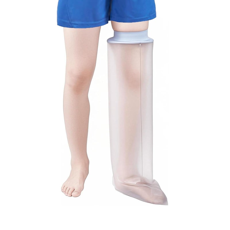 VALLEYWIND Waterproof Kids Full Leg Cast Cover for Showering Cast Covers for Shower Leg Kids Child Reusable Cast Bag for Shower Leg Cast Protector for Leg, Foot, Knee, Ankle Wound - Image 1